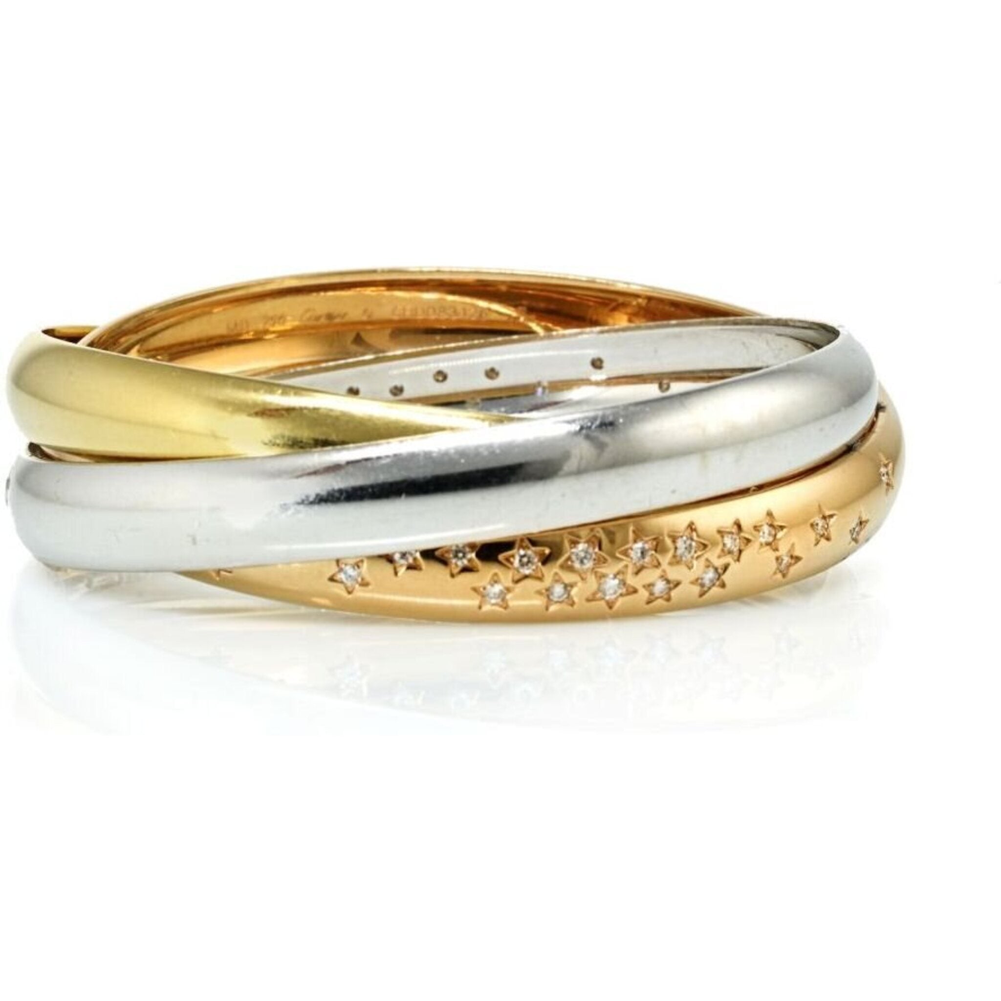 Italian Gold 3-Pc. Set Tri-Color Bangle Bracelets in 14k Gold, White Gold &  Rose Gold - Macy's